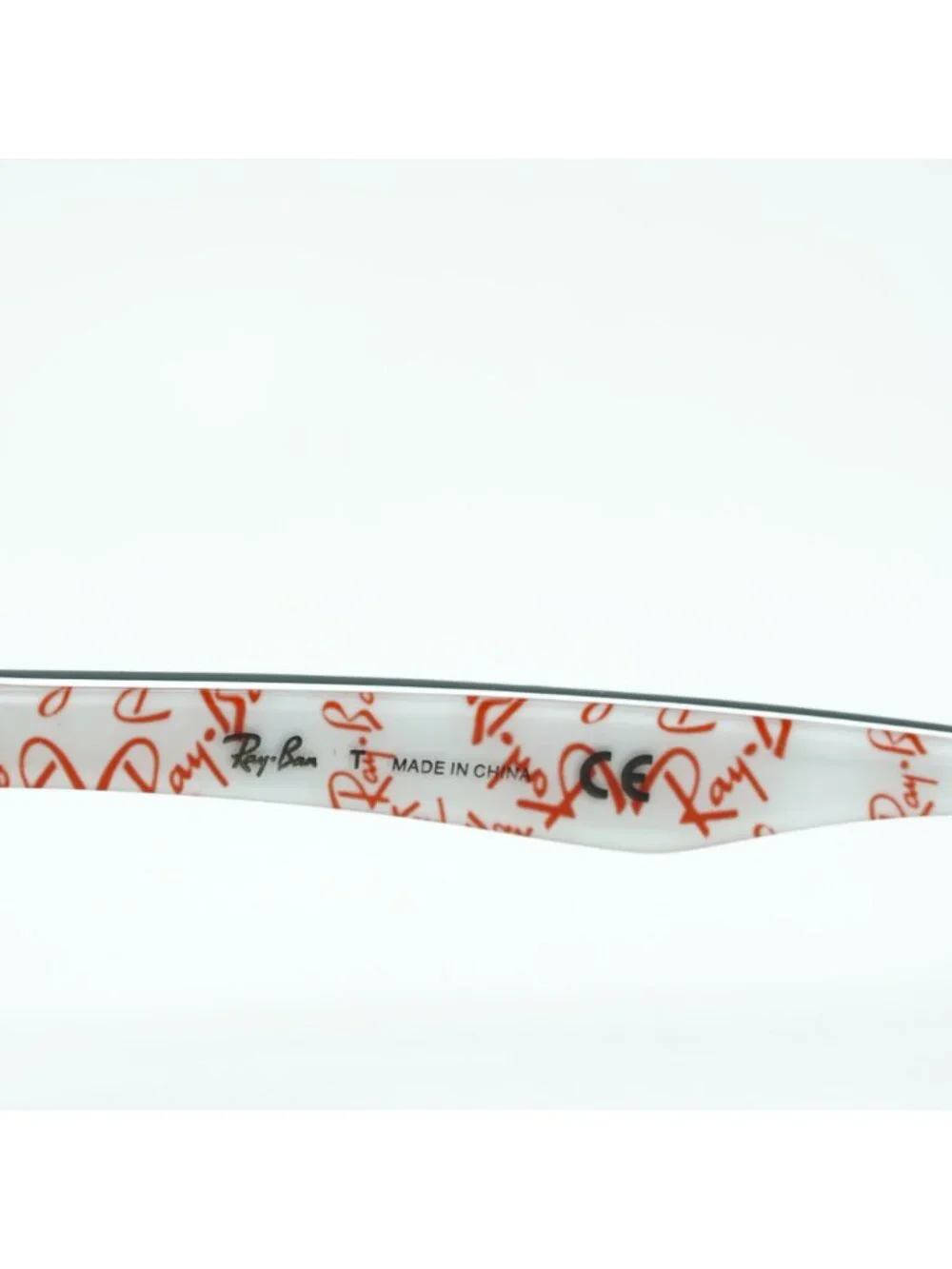 Ray Ban RX5228 5014 Eyeglasses Black on White 50mm Square Frame